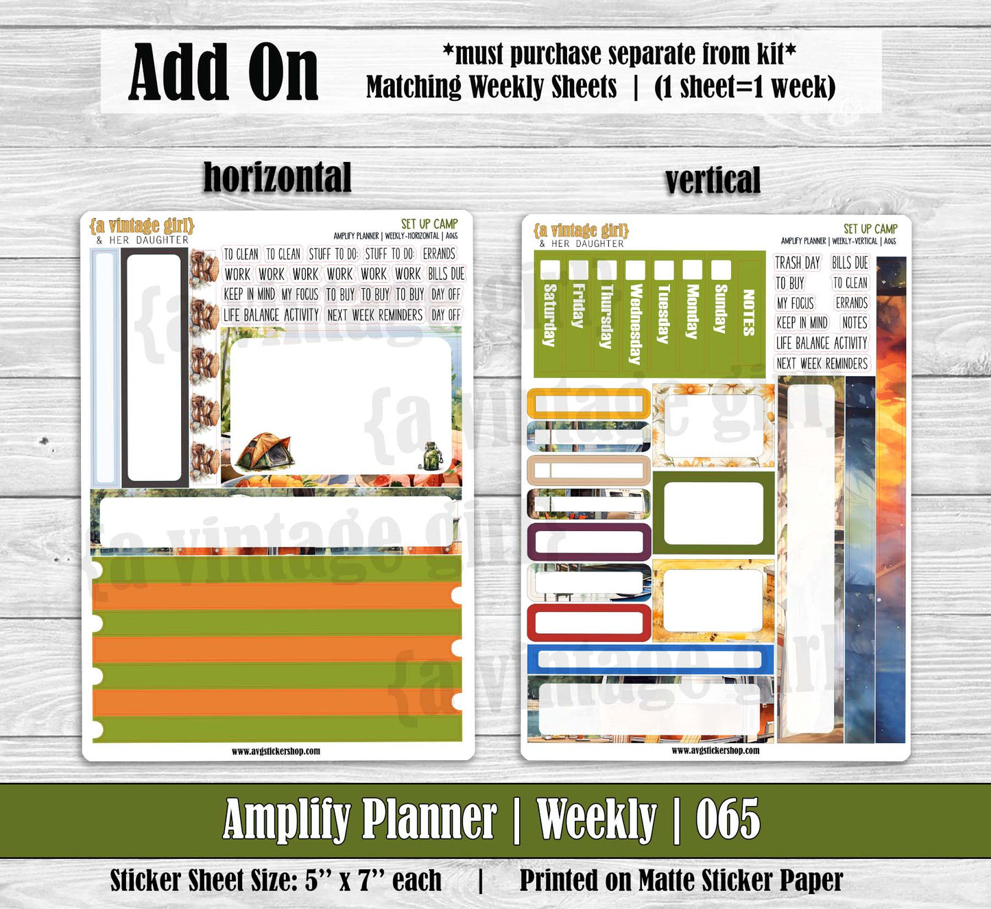AMPLIFY PLANNER | Set Up Camp | A064
