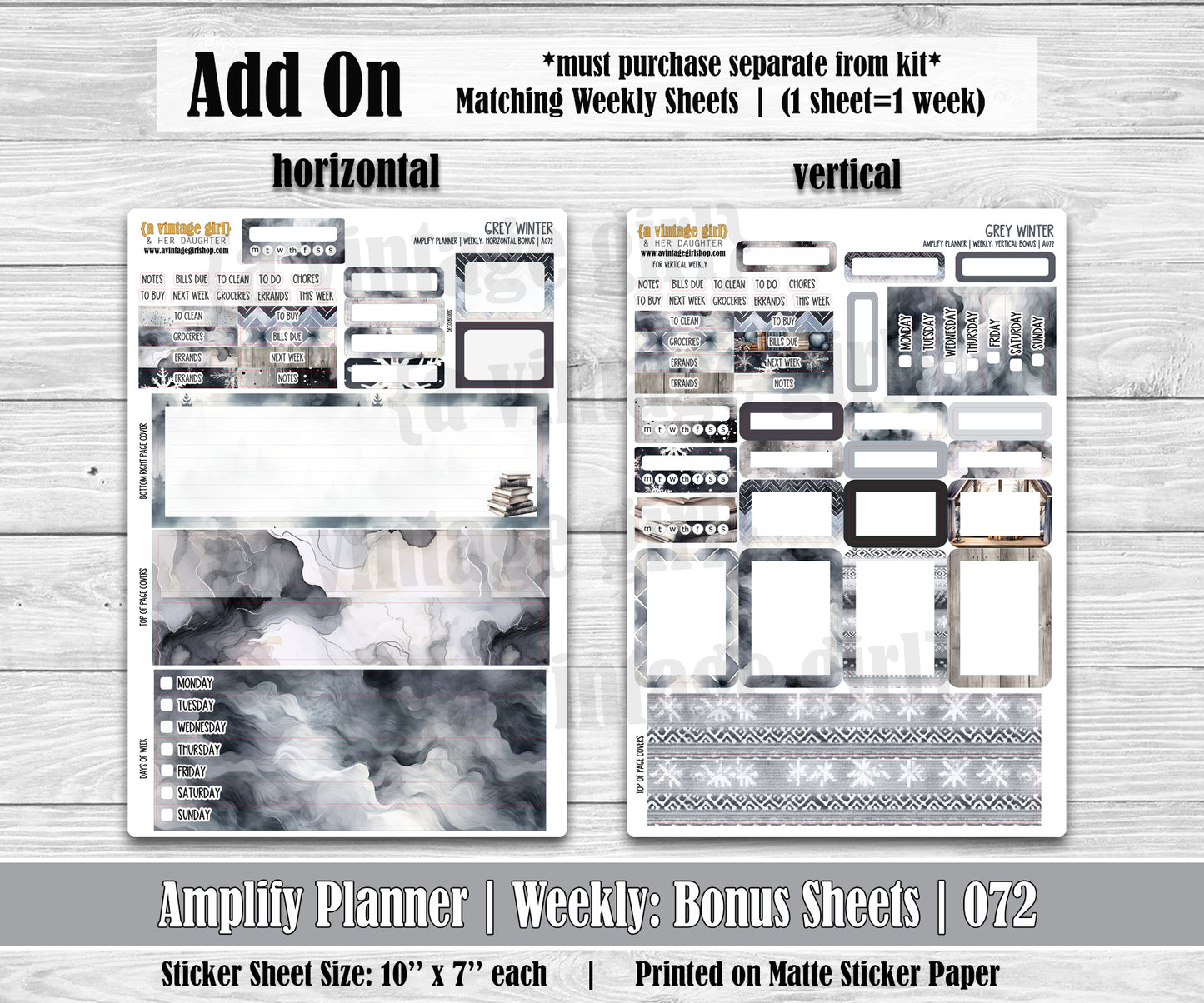 AMPLIFY PLANNER | Grey Winter | A072