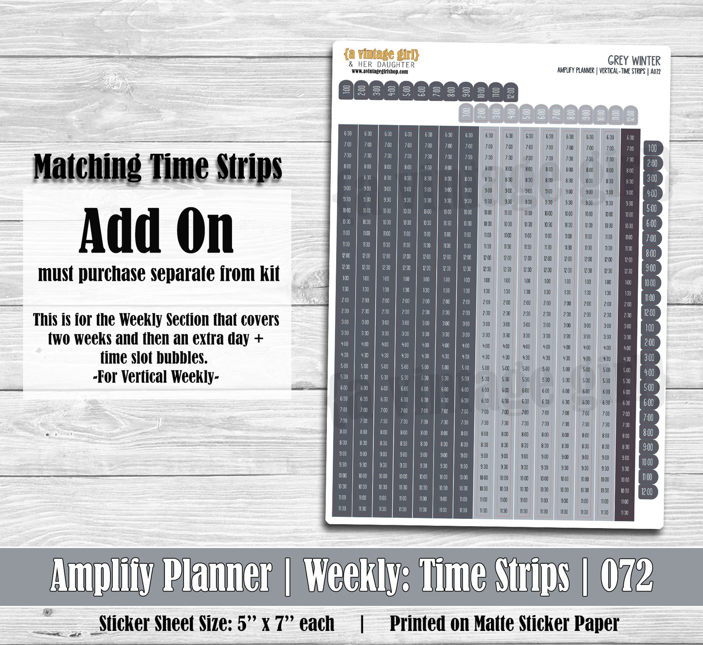 AMPLIFY PLANNER | Grey Winter | A072