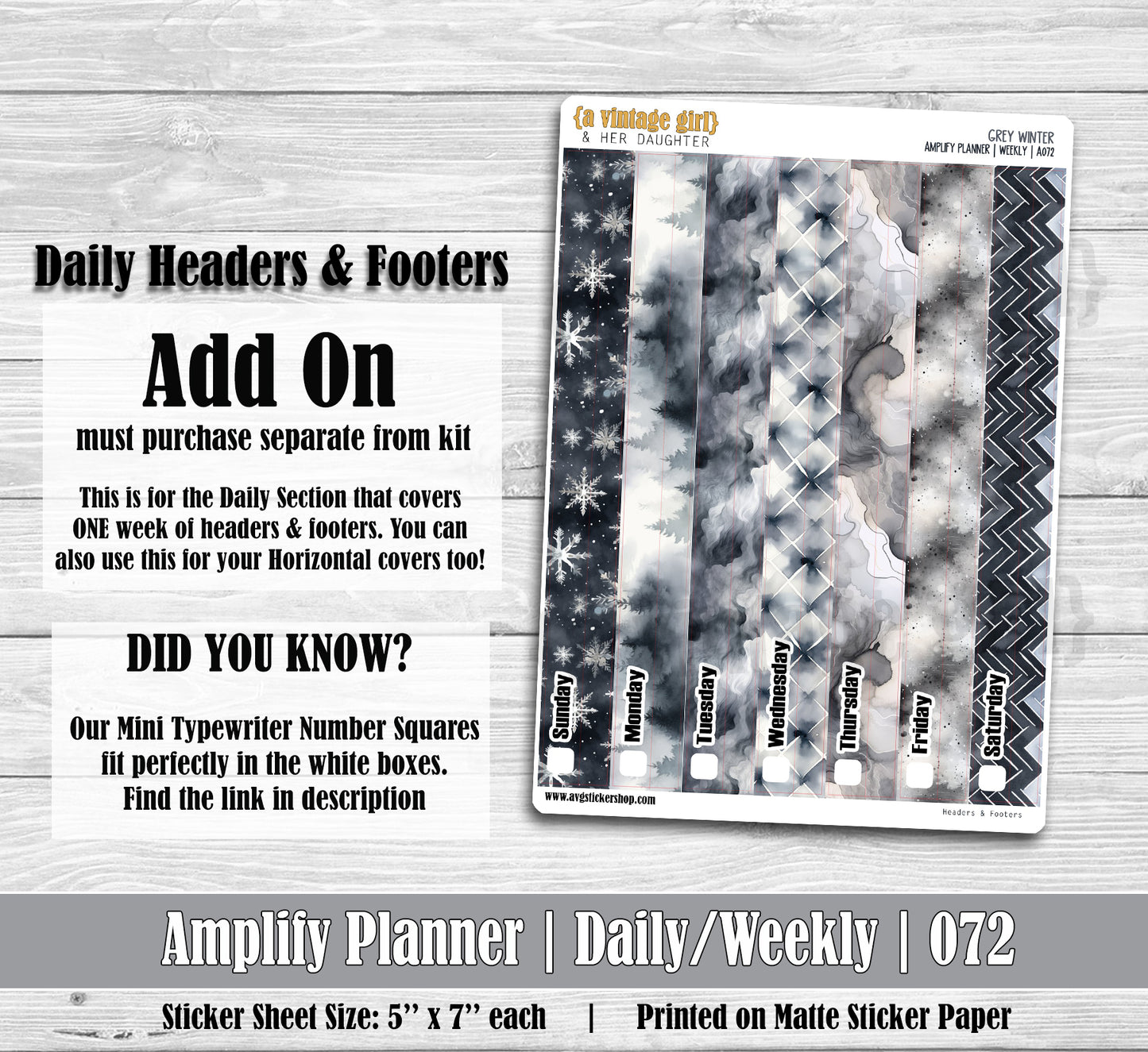 AMPLIFY PLANNER | Grey Winter | A072
