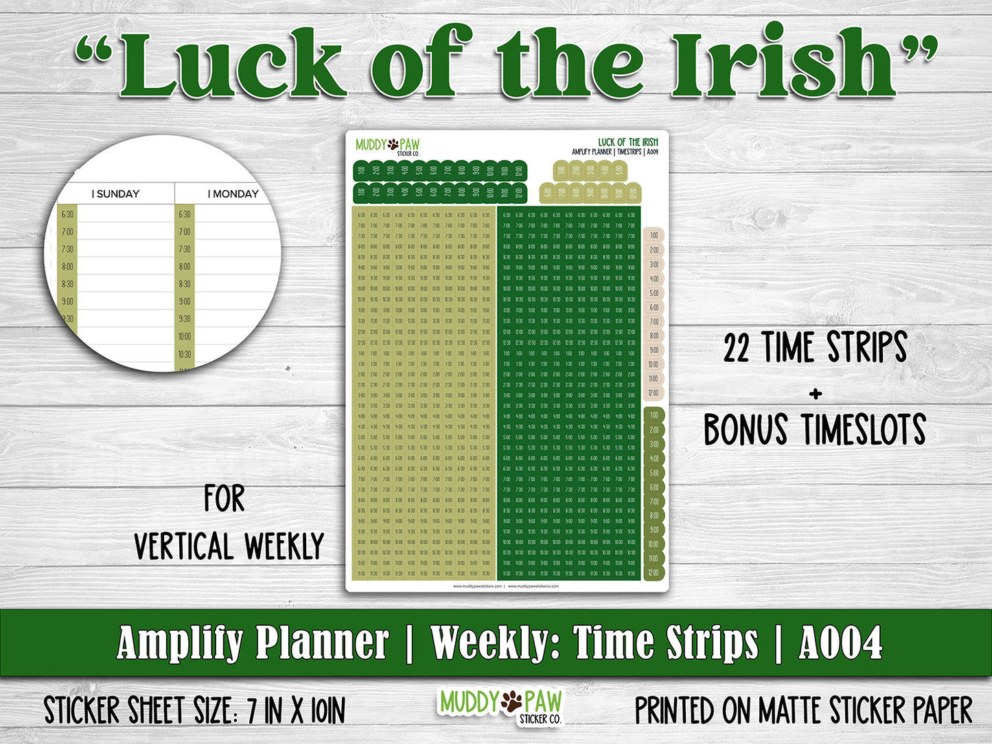 AMPLIFY PLANNER | Luck of the Irish | A004