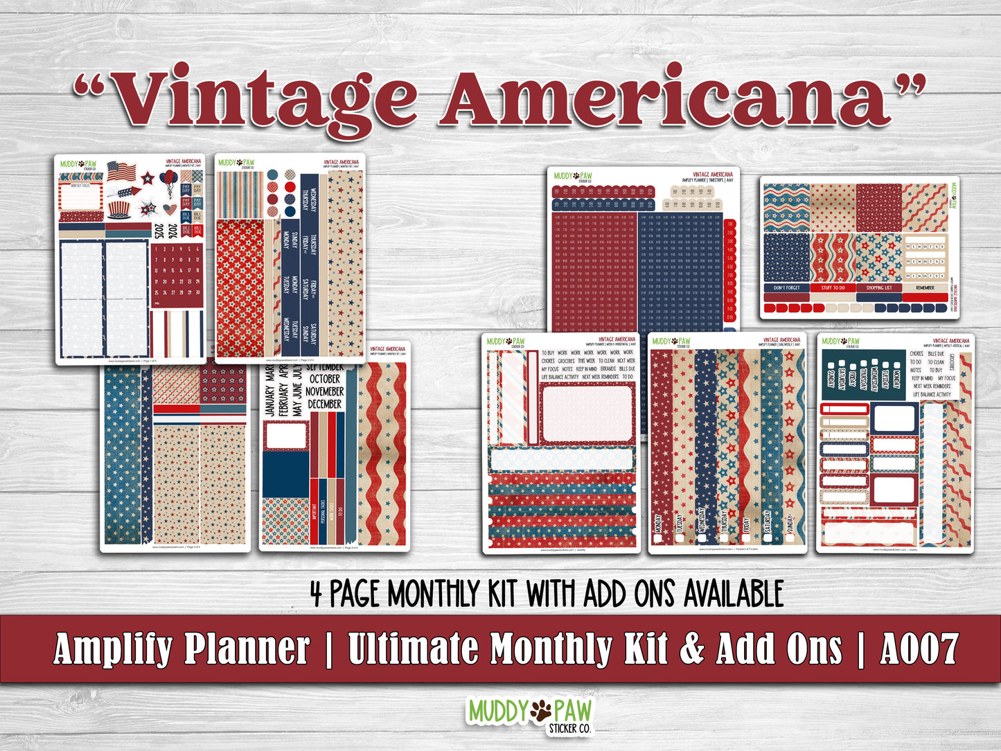 AMPLIFY PLANNER | Vintage Americana | A007