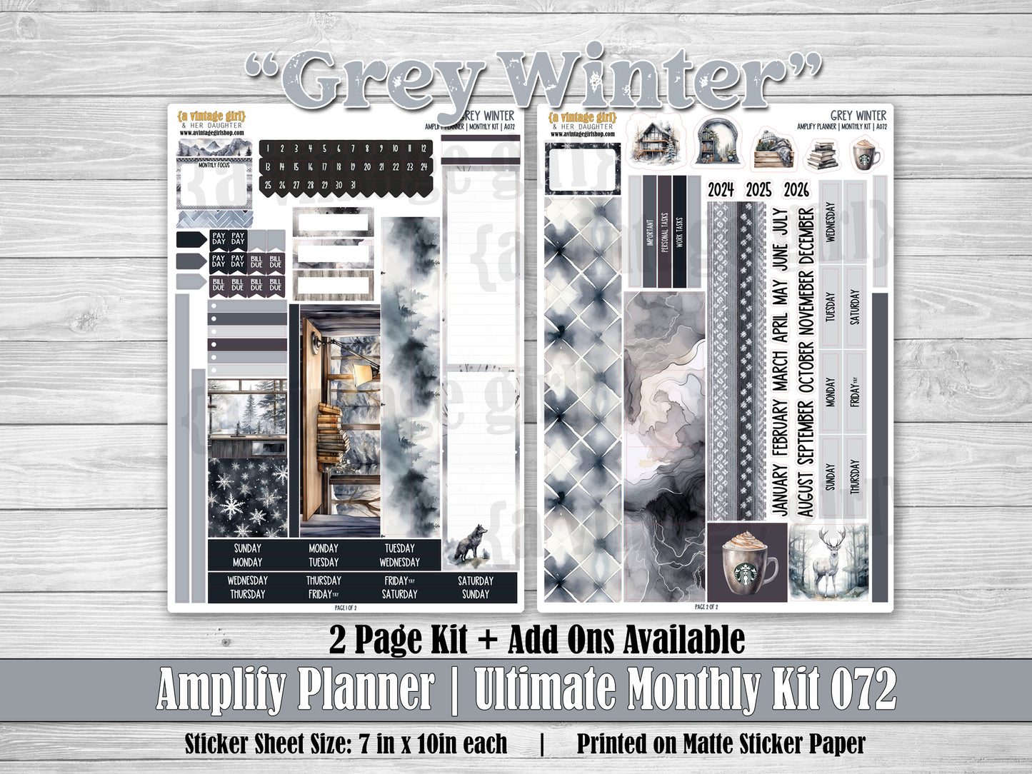 AMPLIFY PLANNER | Grey Winter | A072