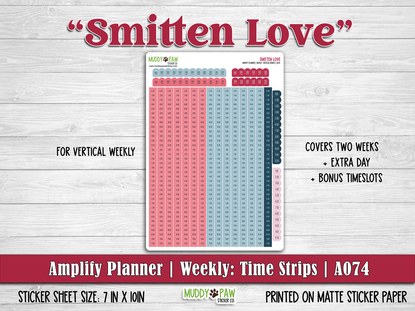 AMPLIFY PLANNER | Smitten Love | A074