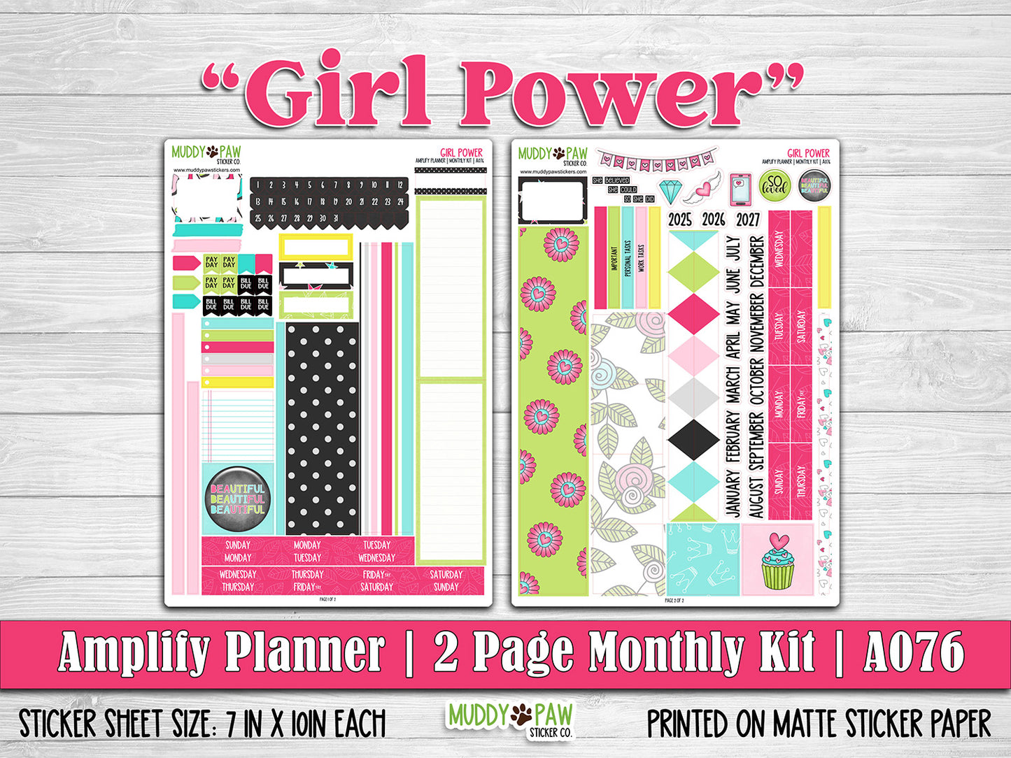 AMPLIFY PLANNER | Girl Power | A076