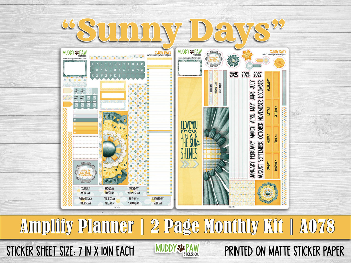 AMPLIFY PLANNER | Sunny Days | A078