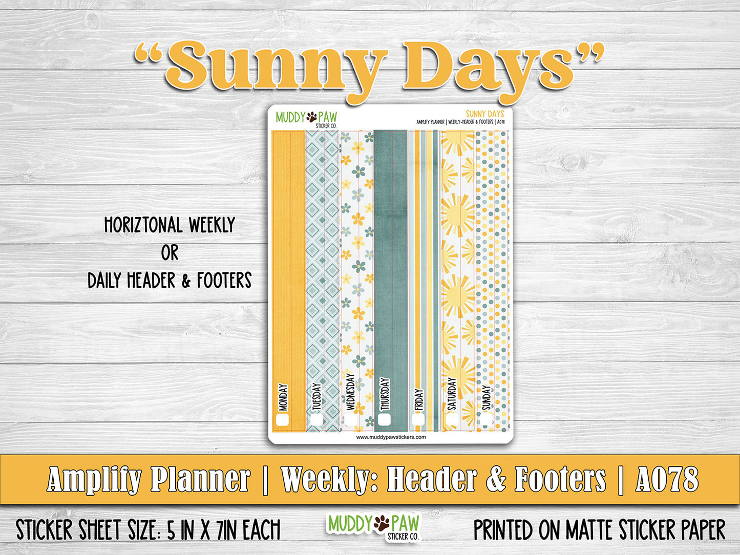 AMPLIFY PLANNER | Sunny Days | A078