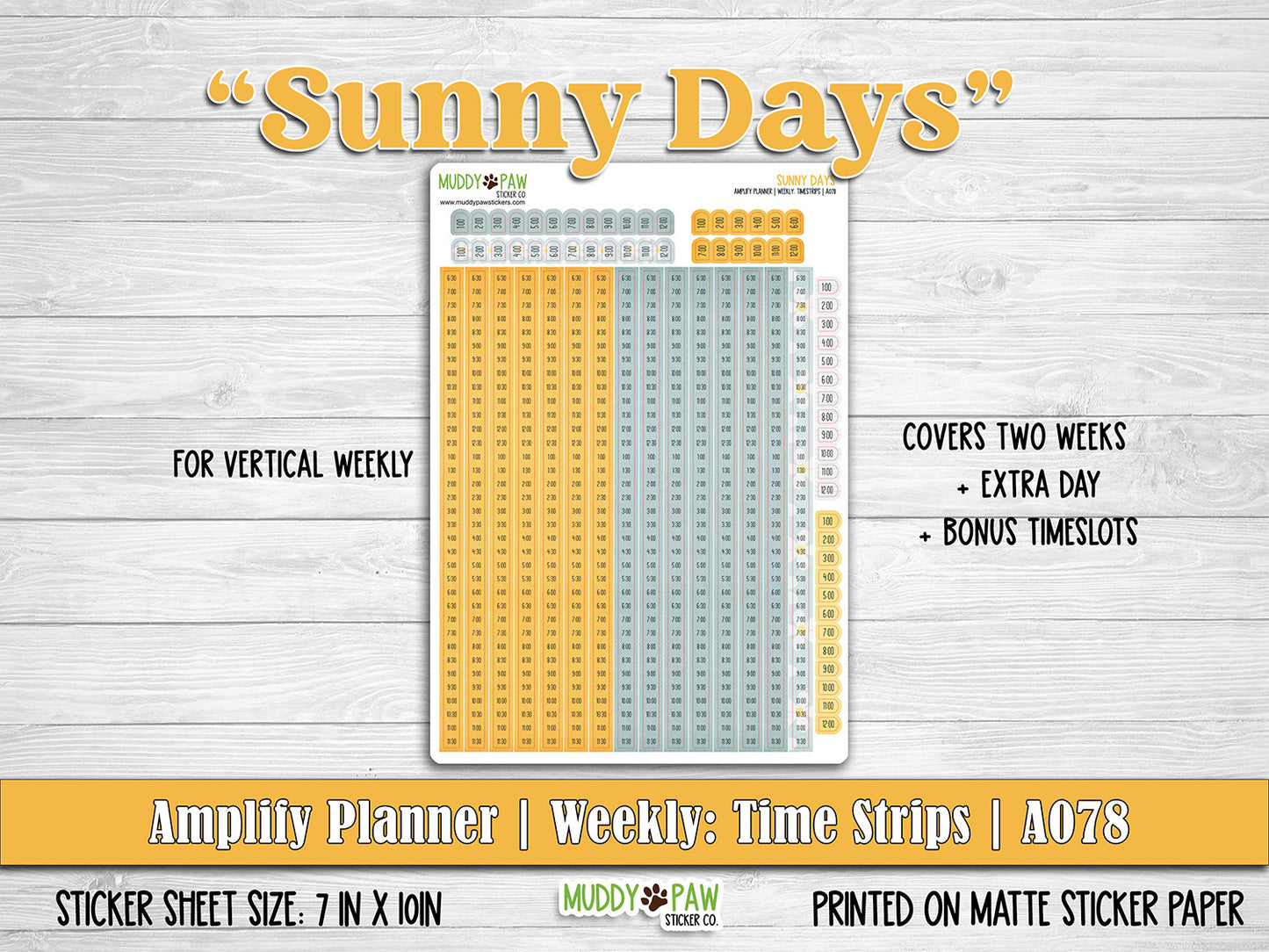 AMPLIFY PLANNER | Sunny Days | A078