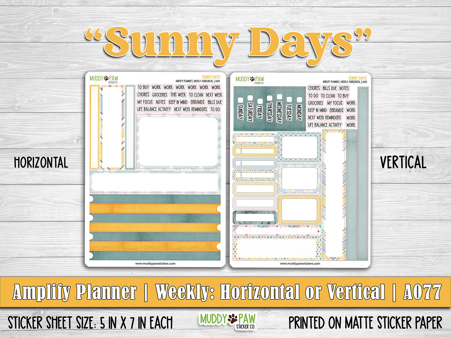 AMPLIFY PLANNER | Sunny Days | A078