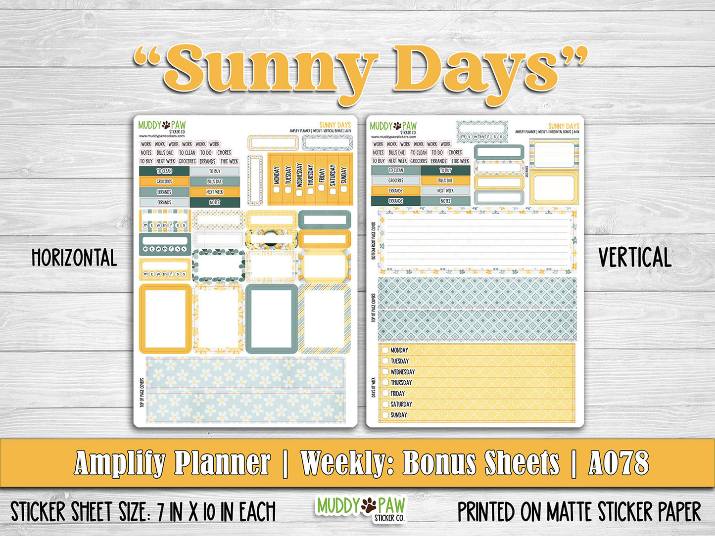 AMPLIFY PLANNER | Sunny Days | A078