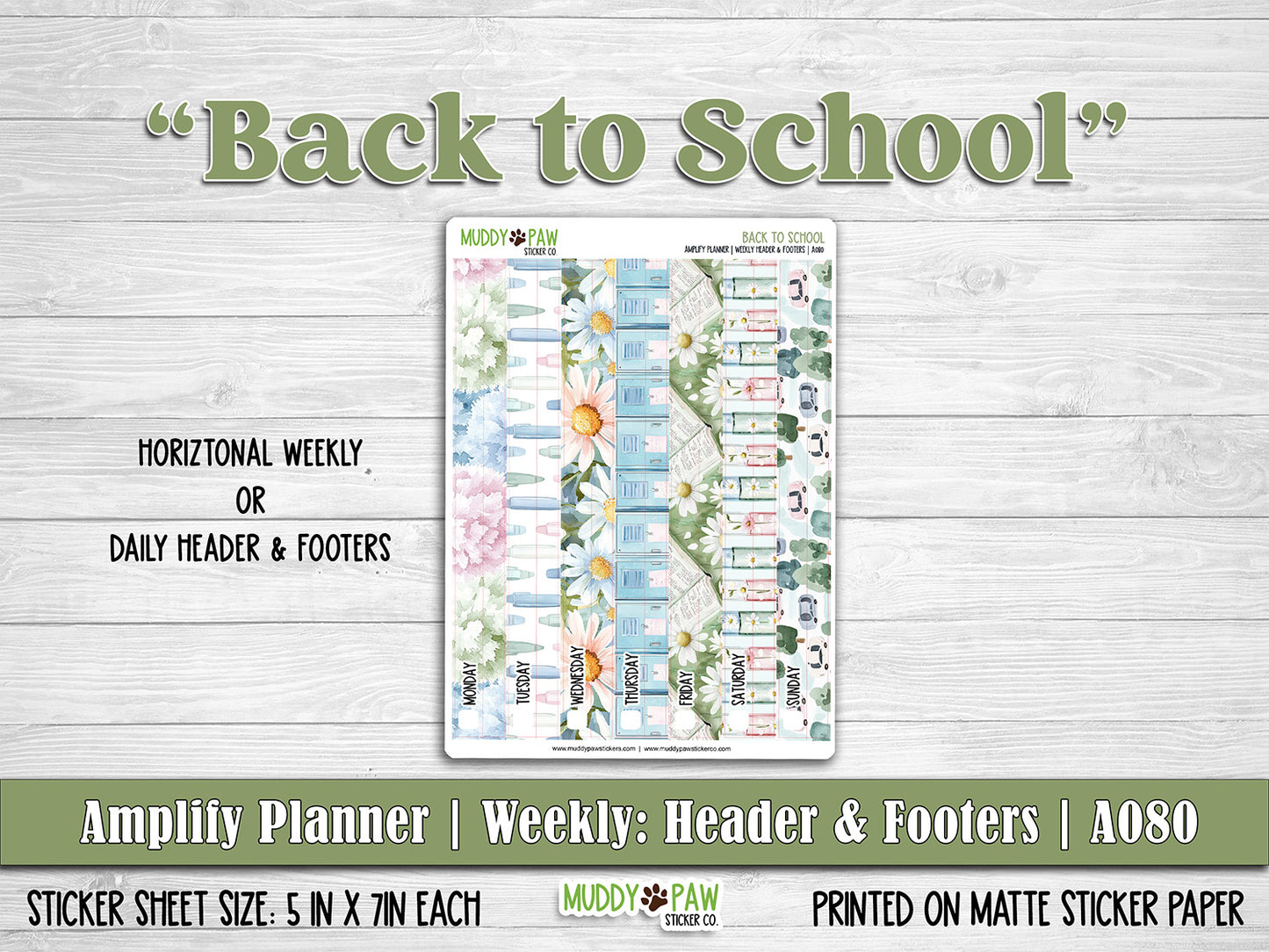 AMPLIFY PLANNER | Back to School | A080