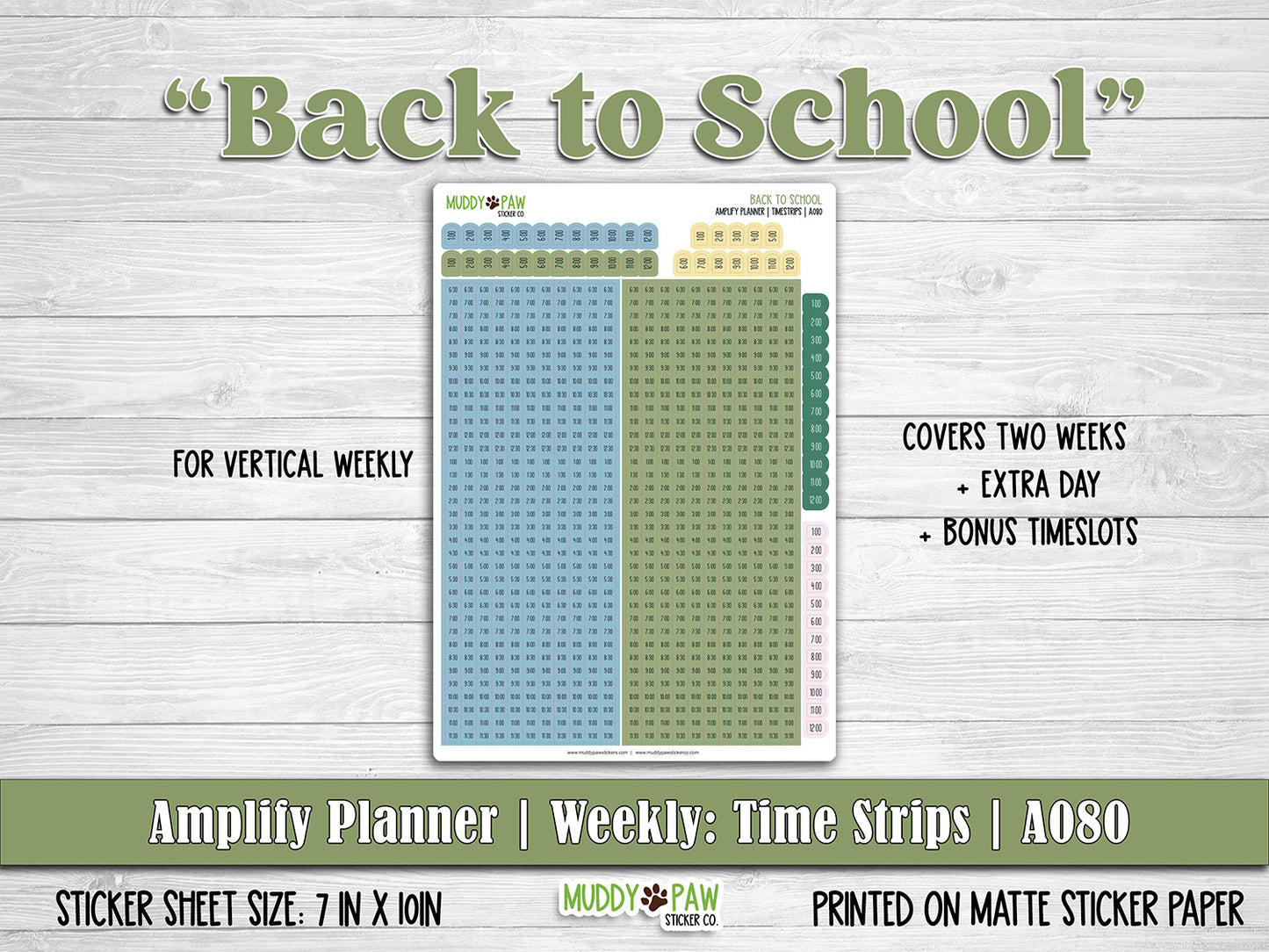 AMPLIFY PLANNER | Back to School | A080
