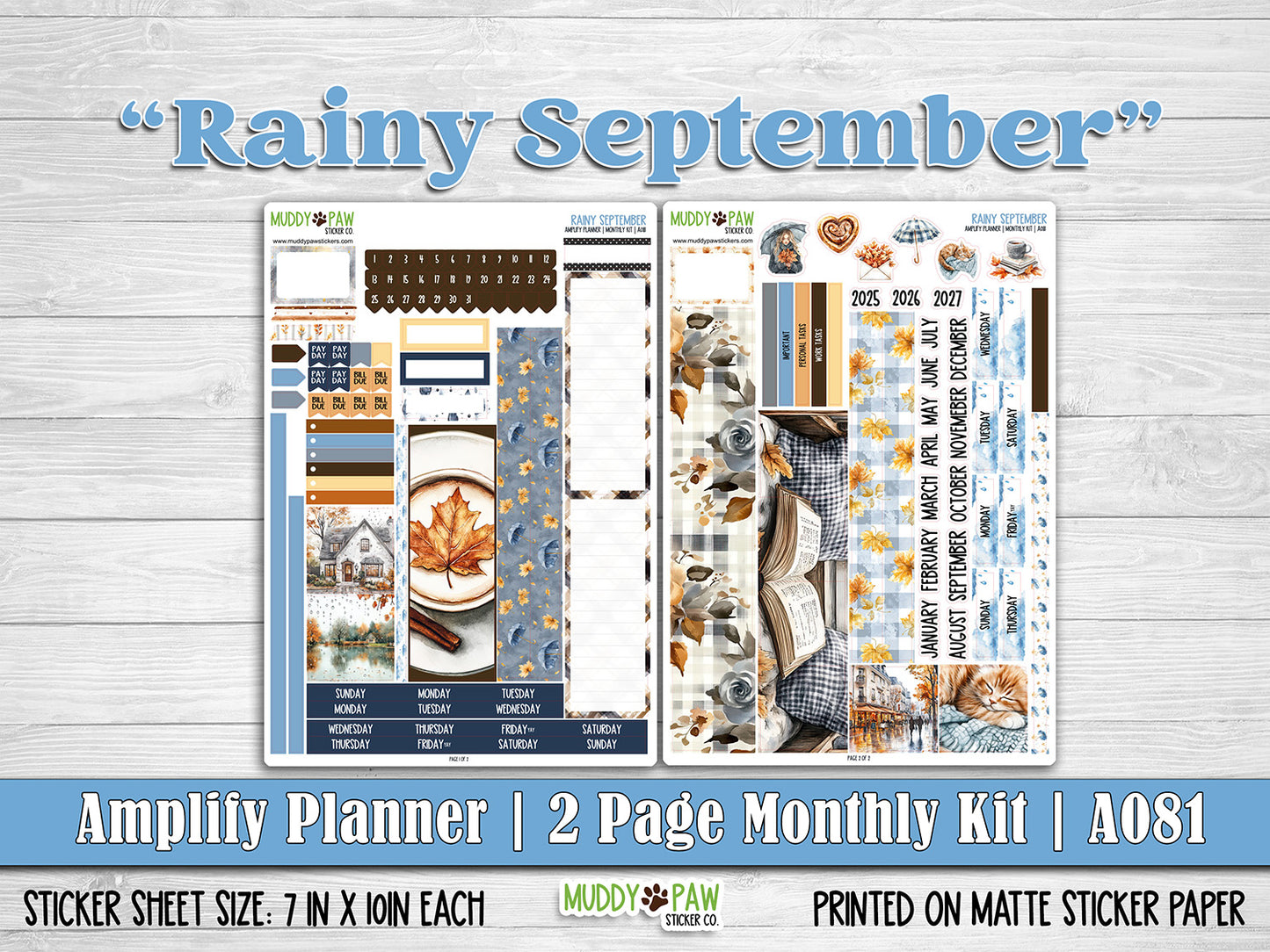 AMPLIFY PLANNER | Rainy September | A081