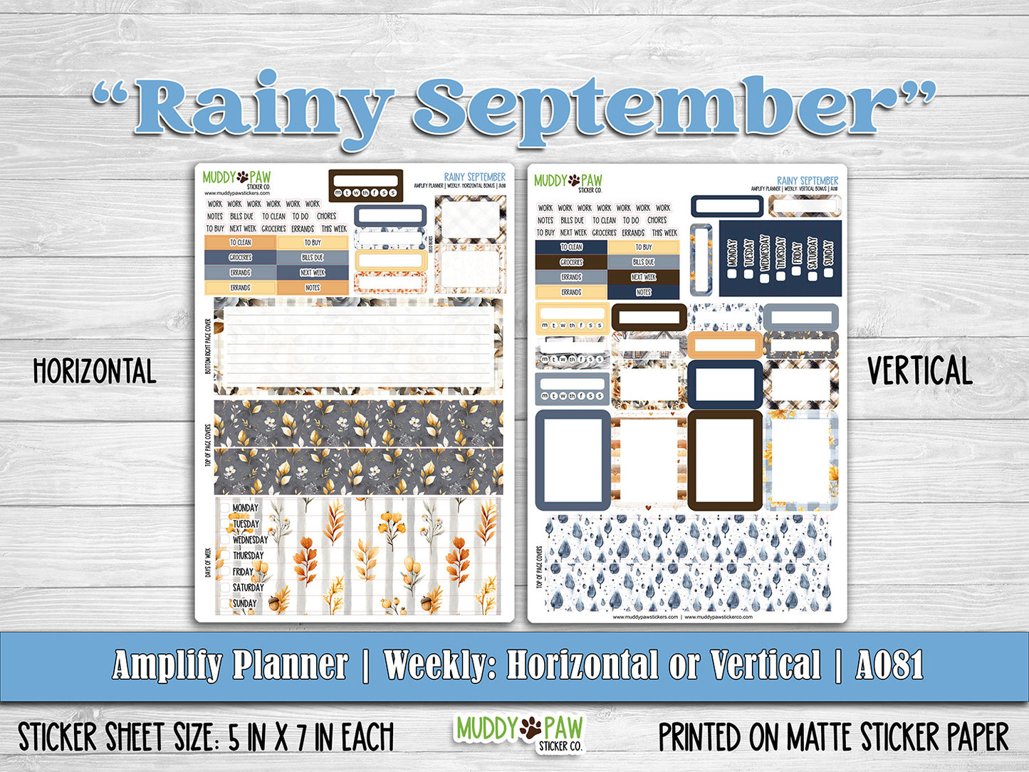 AMPLIFY PLANNER | Rainy September | A081
