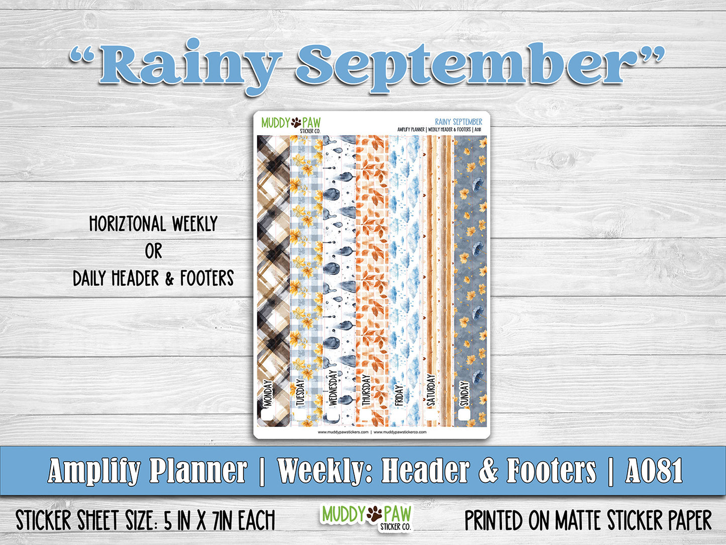 AMPLIFY PLANNER | Rainy September | A081
