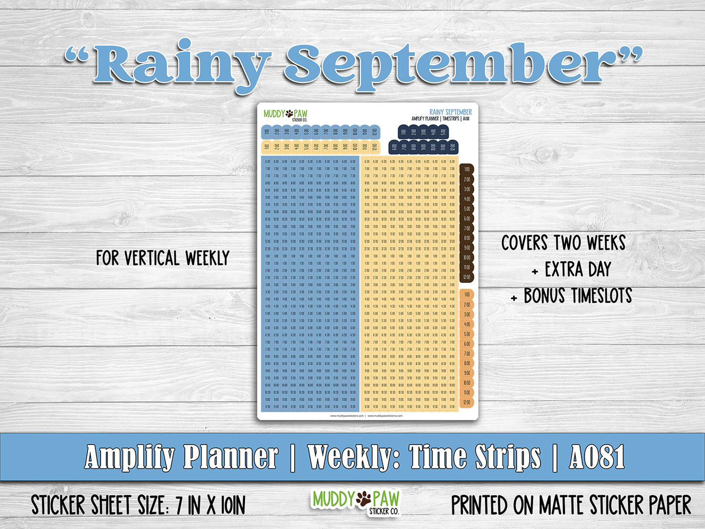 AMPLIFY PLANNER | Rainy September | A081