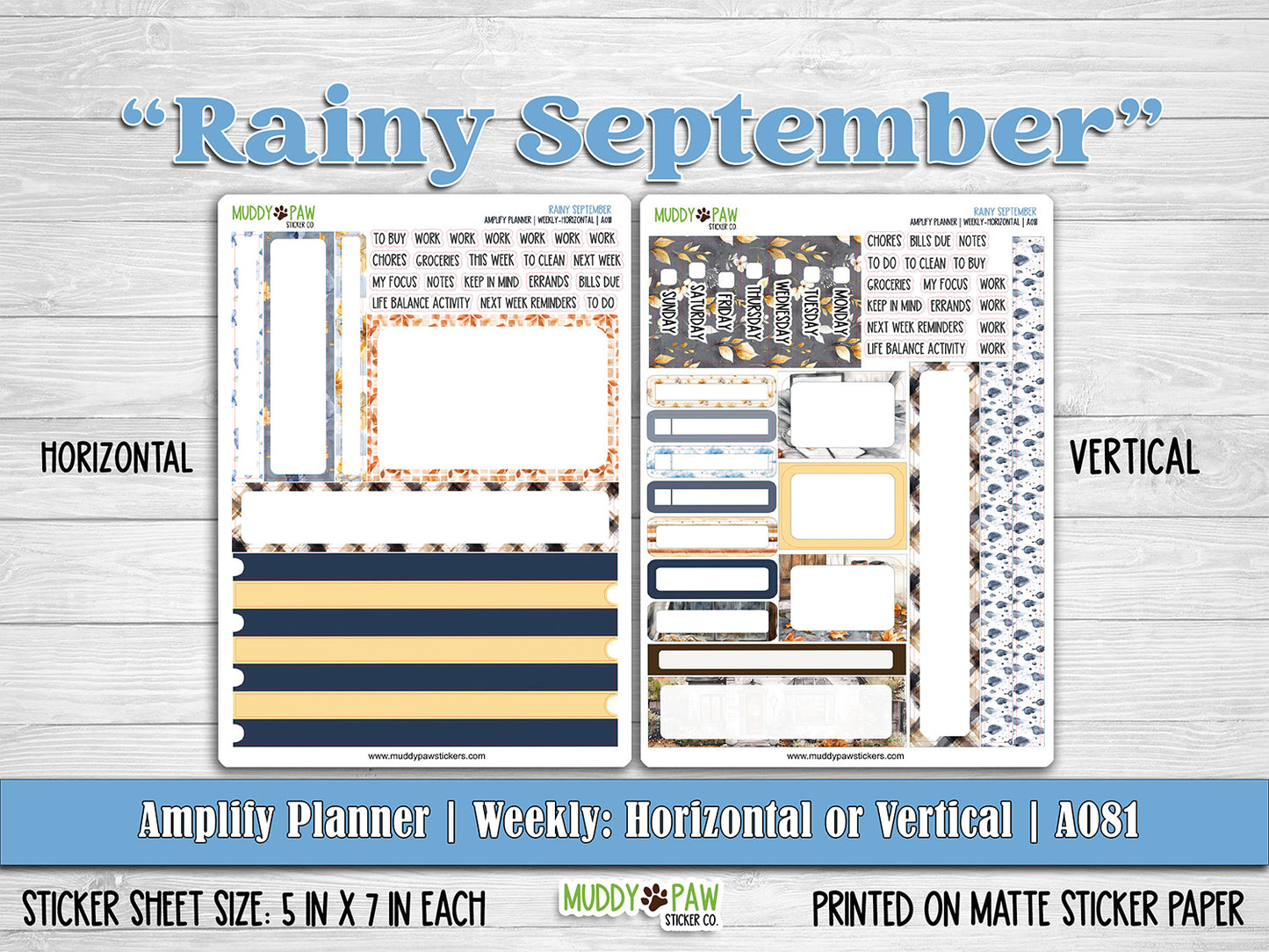 AMPLIFY PLANNER | Rainy September | A081