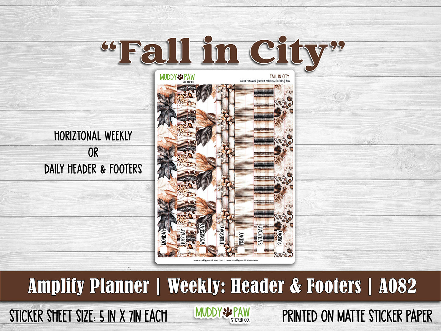AMPLIFY PLANNER | Fall in City | A082