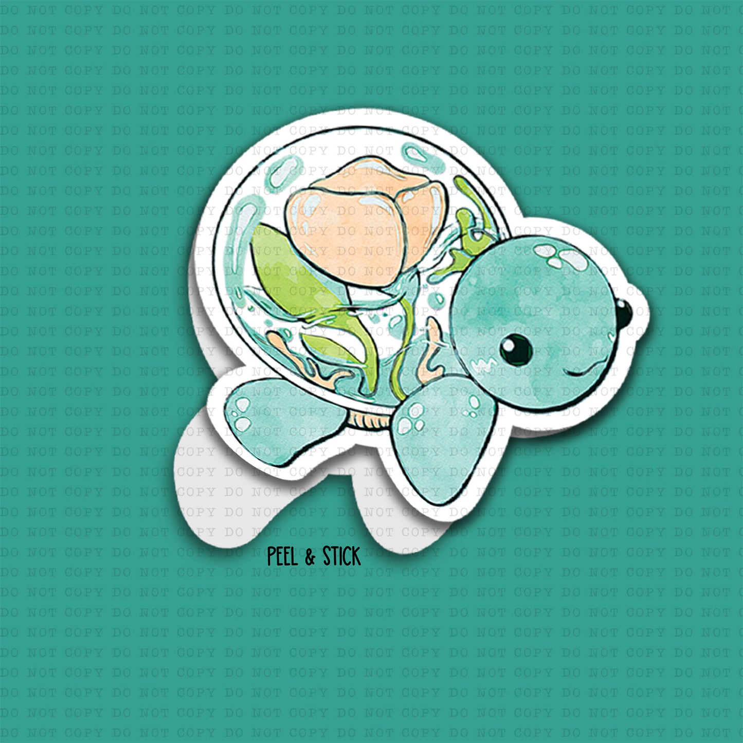 DIE CUT | Blue Turtle | INDOOR USE ONLY
