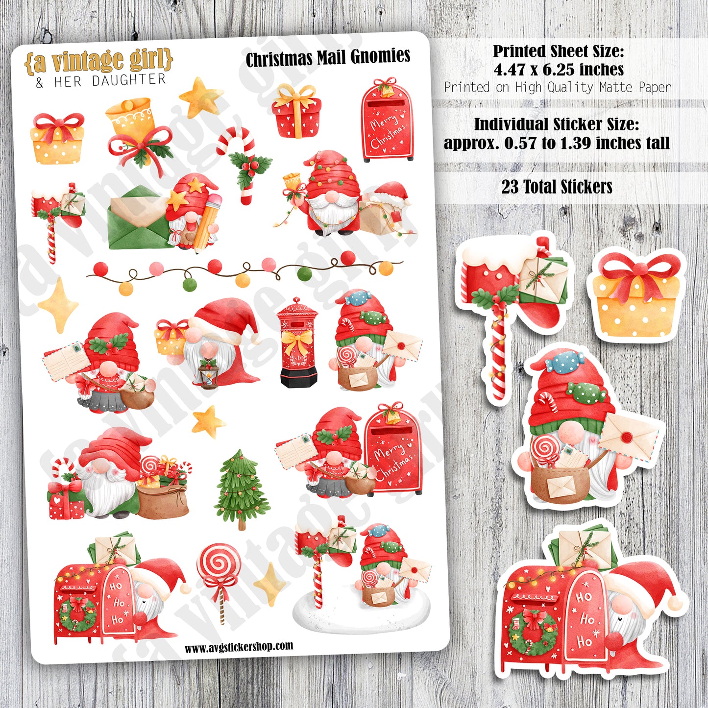 GNOMES | Christmas Mail Gnomies | Deco Sticker Sheet