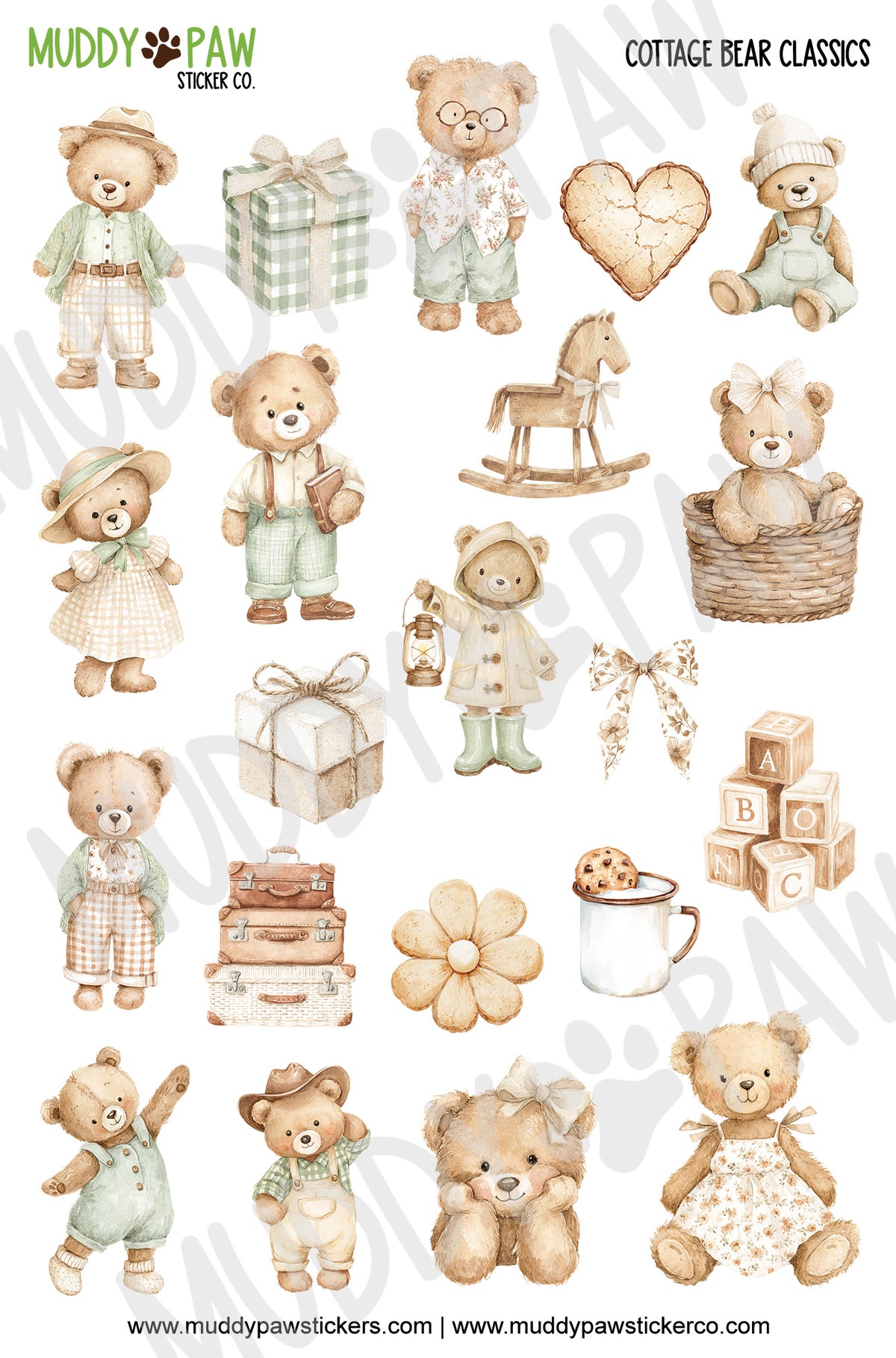 Cottage Bear Classics | Sticker Sheet