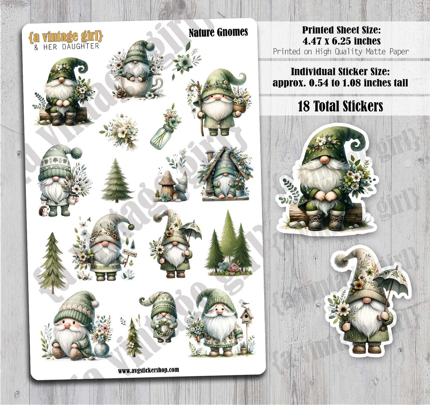 GNOMES | Nature Gnomies | Deco Sticker Sheet