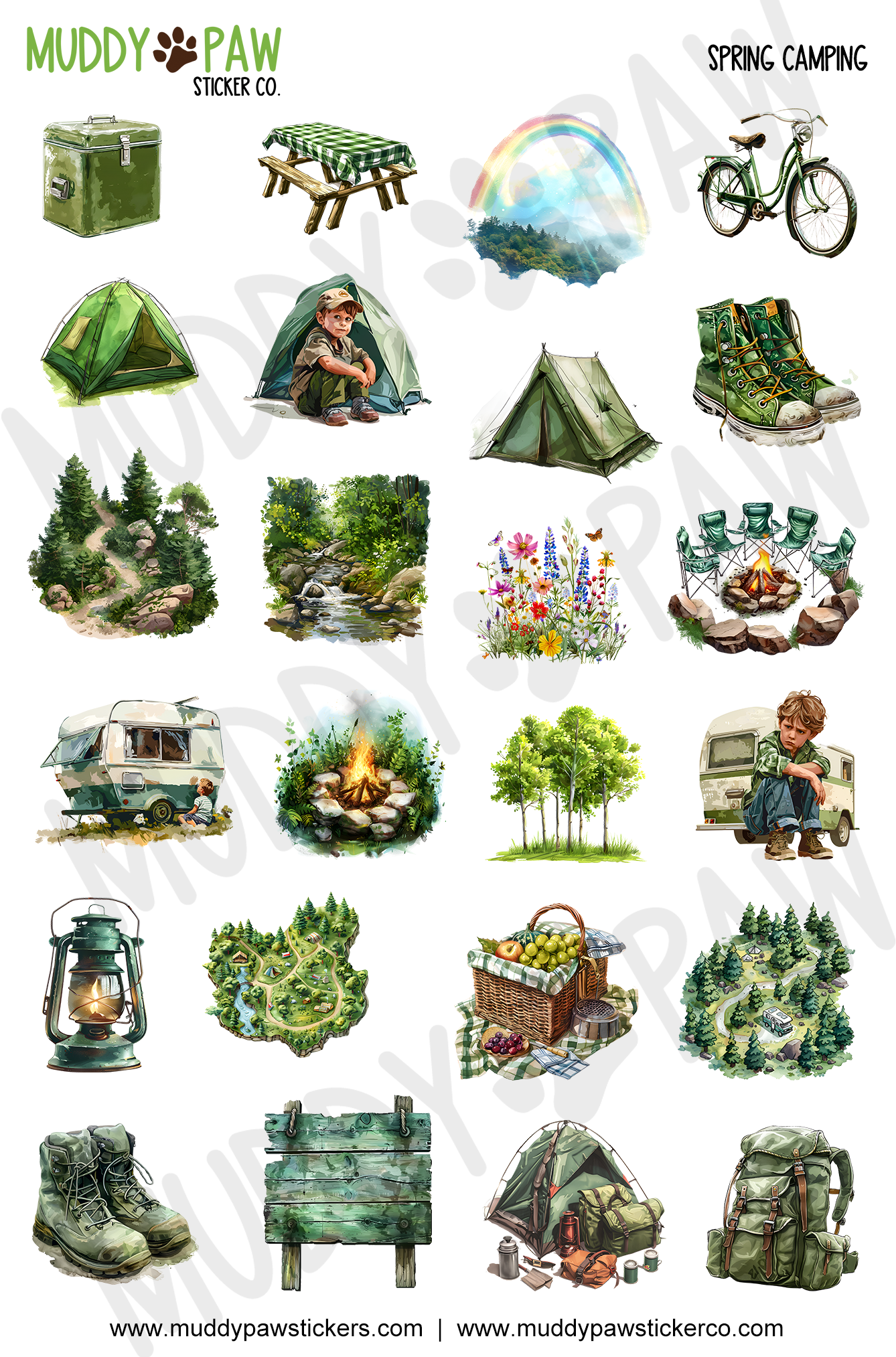 Spring Camping | STICKER SHEET