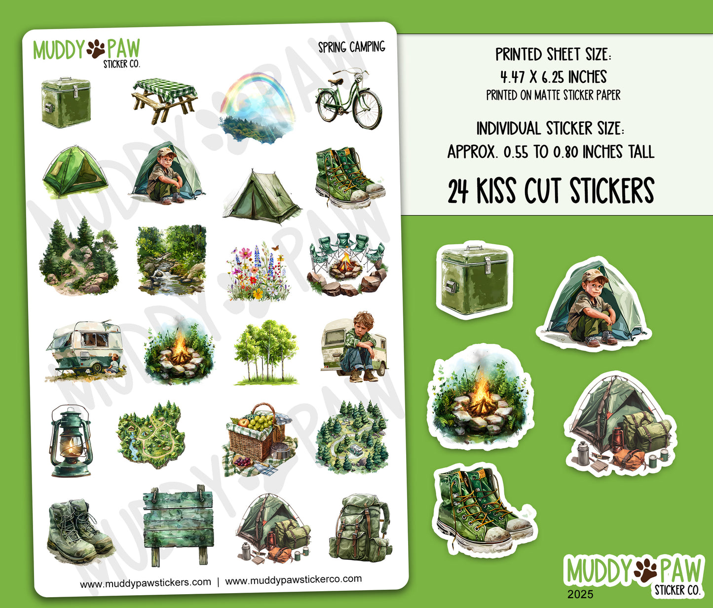 Spring Camping | STICKER SHEET