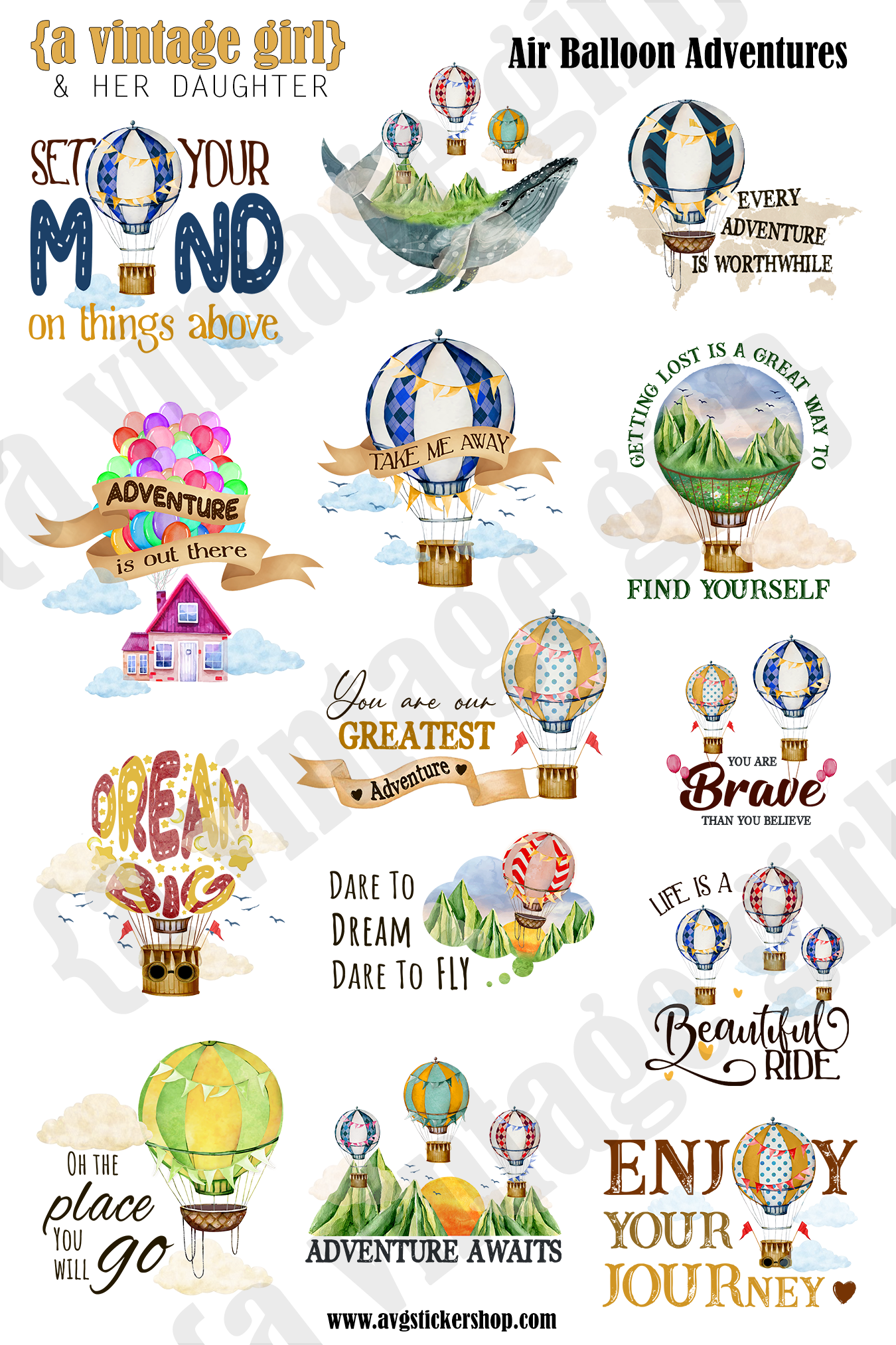 Air Balloon Adventures | STICKER SHEET