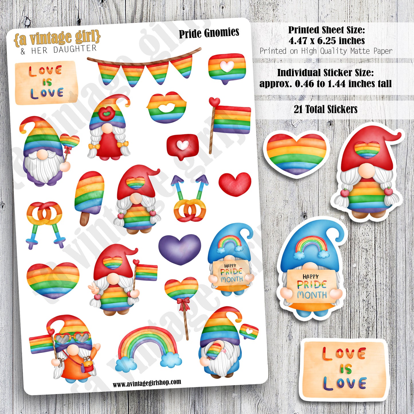 GNOMES | Pride Gnomes | Deco Sticker Sheet