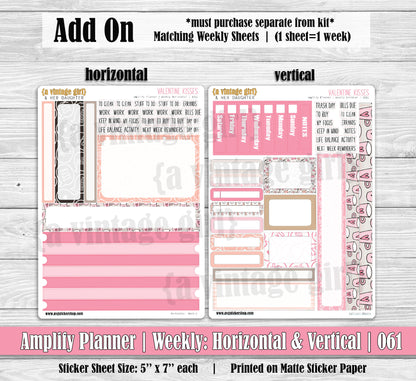 AMPLIFY PLANNER | Valentine Kisses | A061