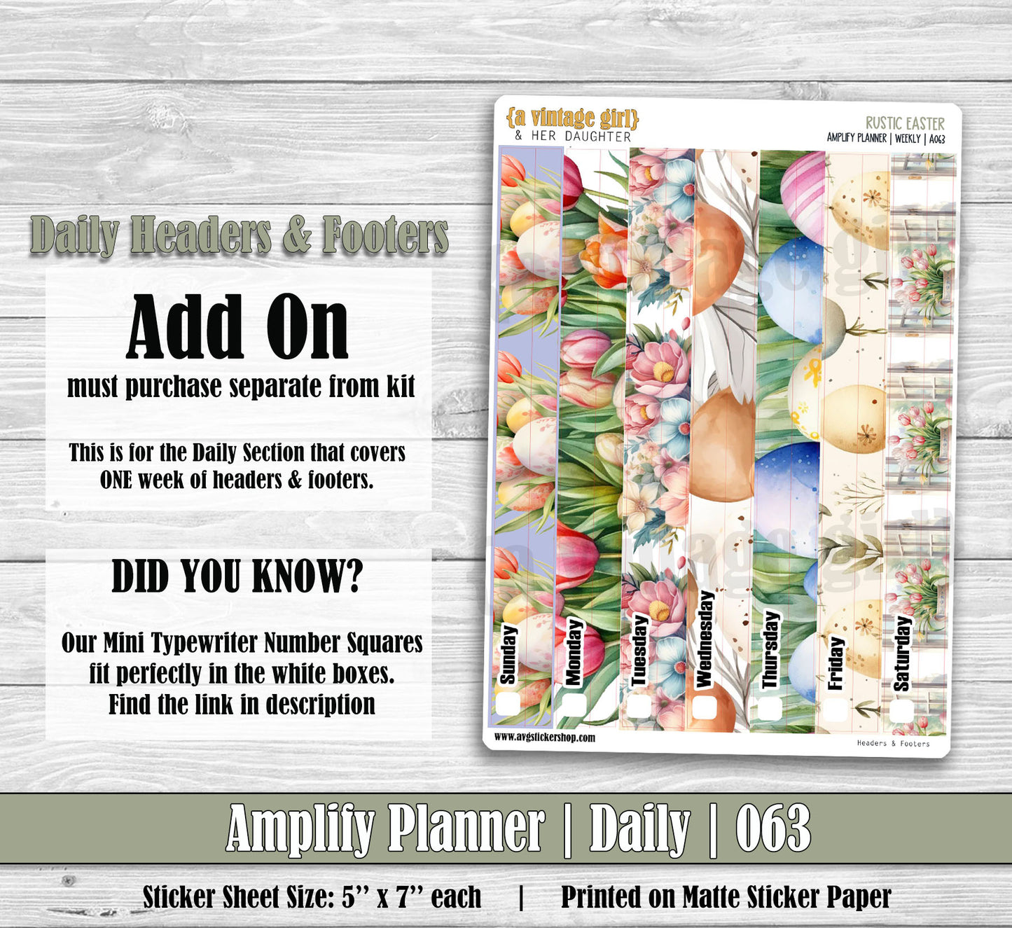 AMPLIFY PLANNER | Rustic Easter | A063