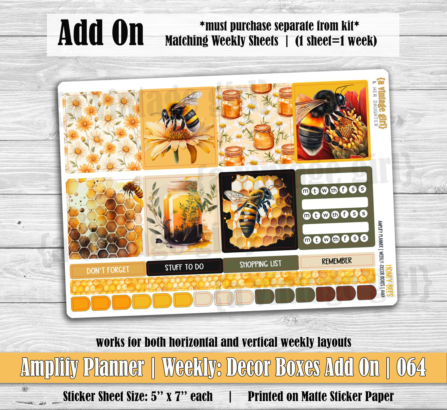 AMPLIFY PLANNER | Honey Bees | A064