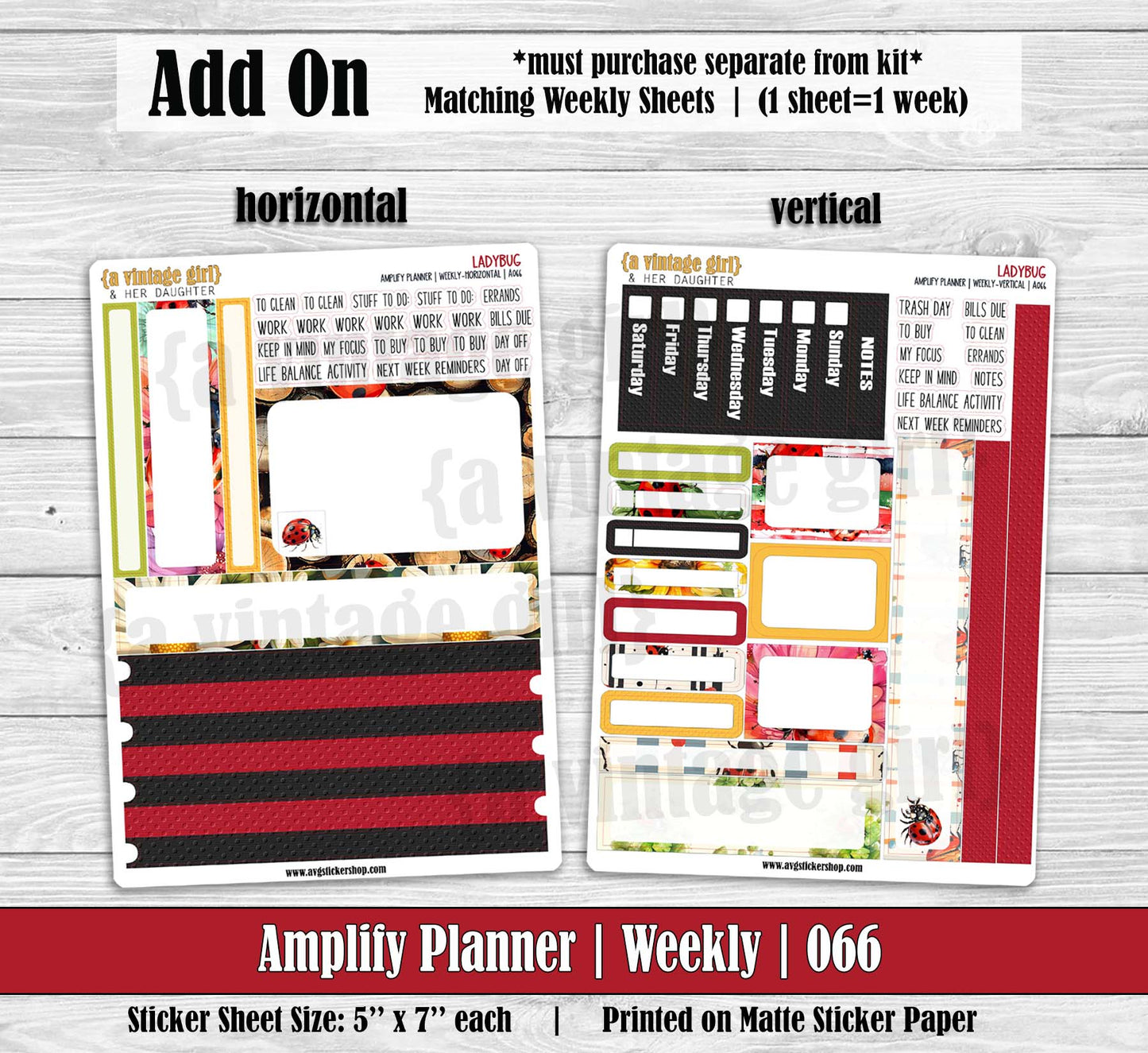 AMPLIFY PLANNER | Ladybug | A066