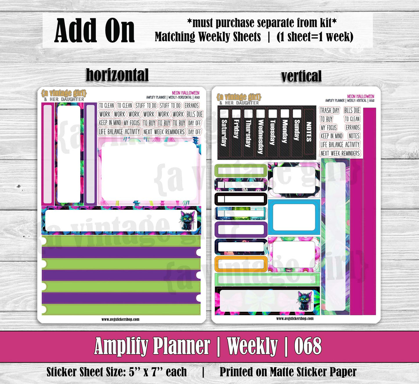 AMPLIFY PLANNER | Neon Halloween | A068