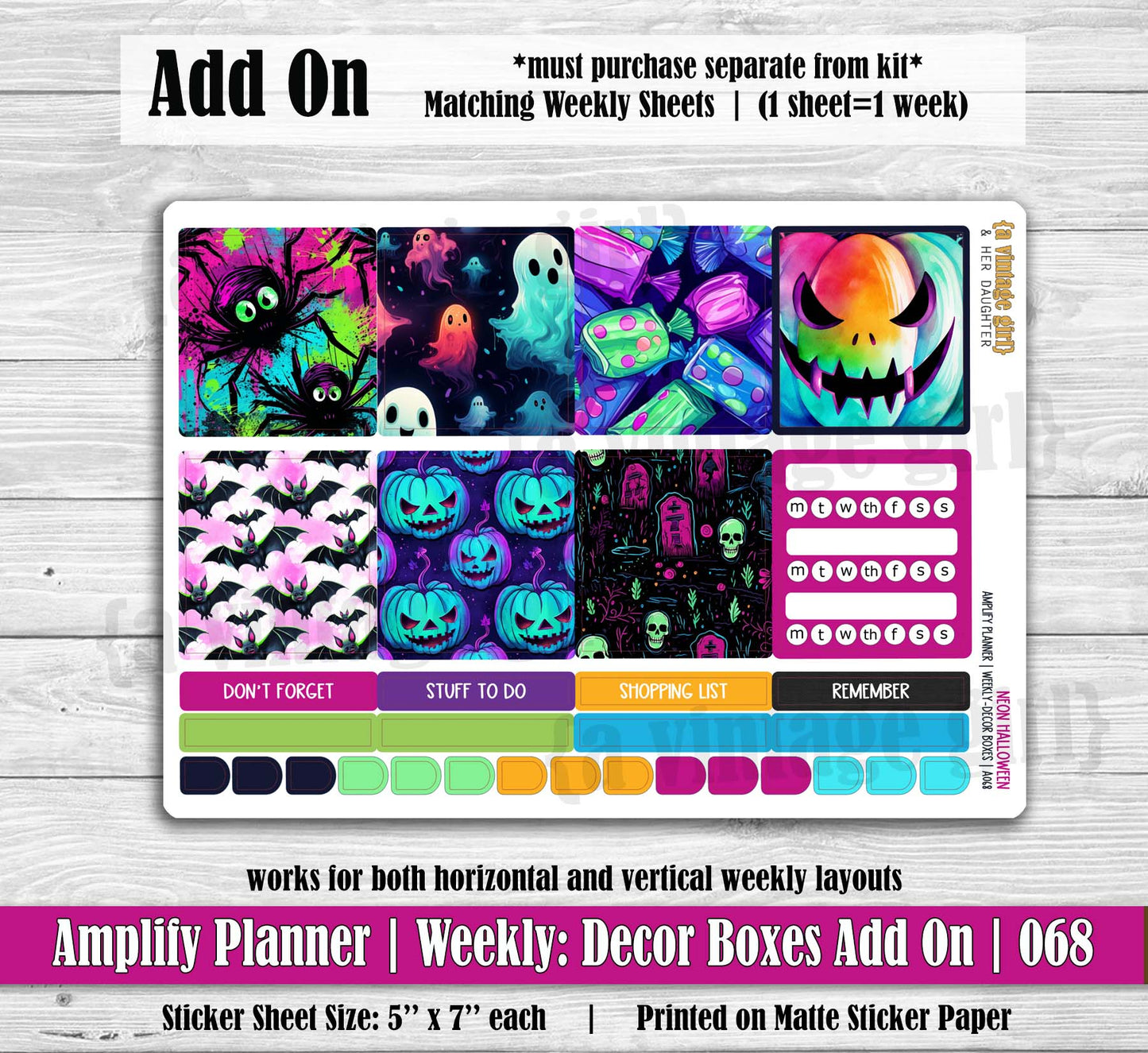 AMPLIFY PLANNER | Neon Halloween | A068