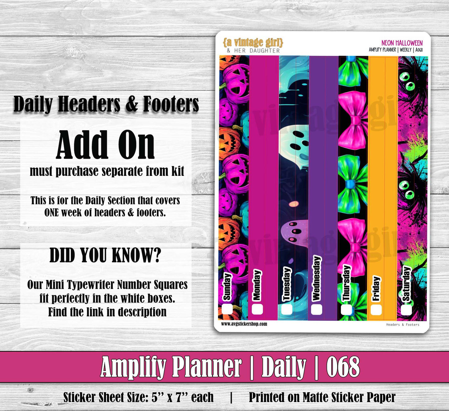 AMPLIFY PLANNER | Neon Halloween | A068