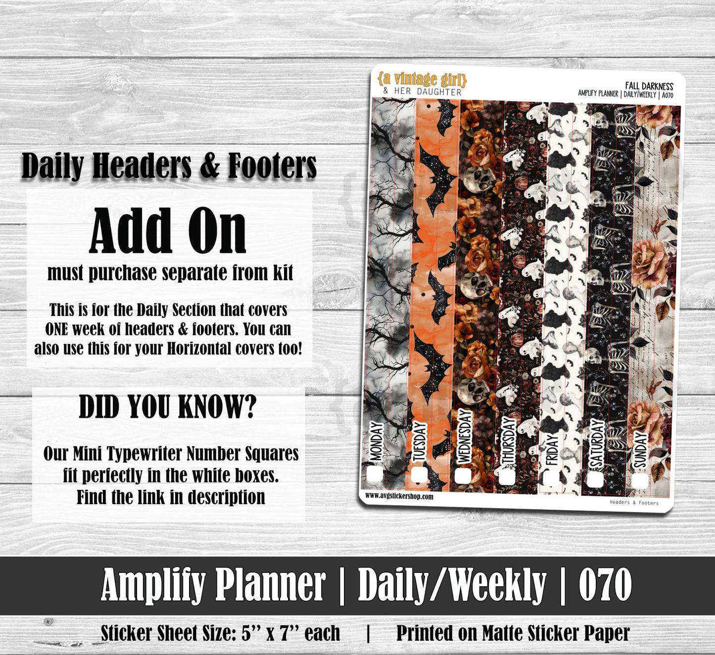 AMPLIFY PLANNER | Fall Darkness | A070