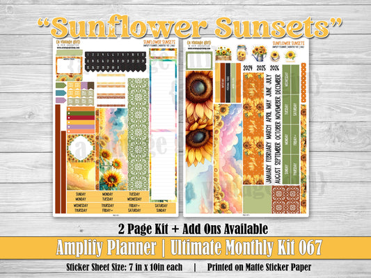 AMPLIFY PLANNER | Sunflower Sunsets | A067