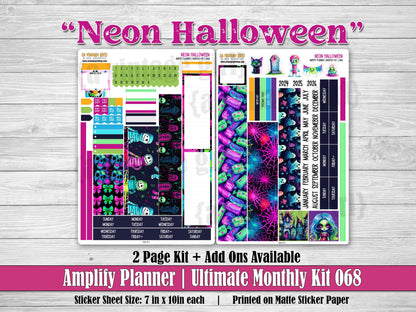 AMPLIFY PLANNER | Neon Halloween | A068