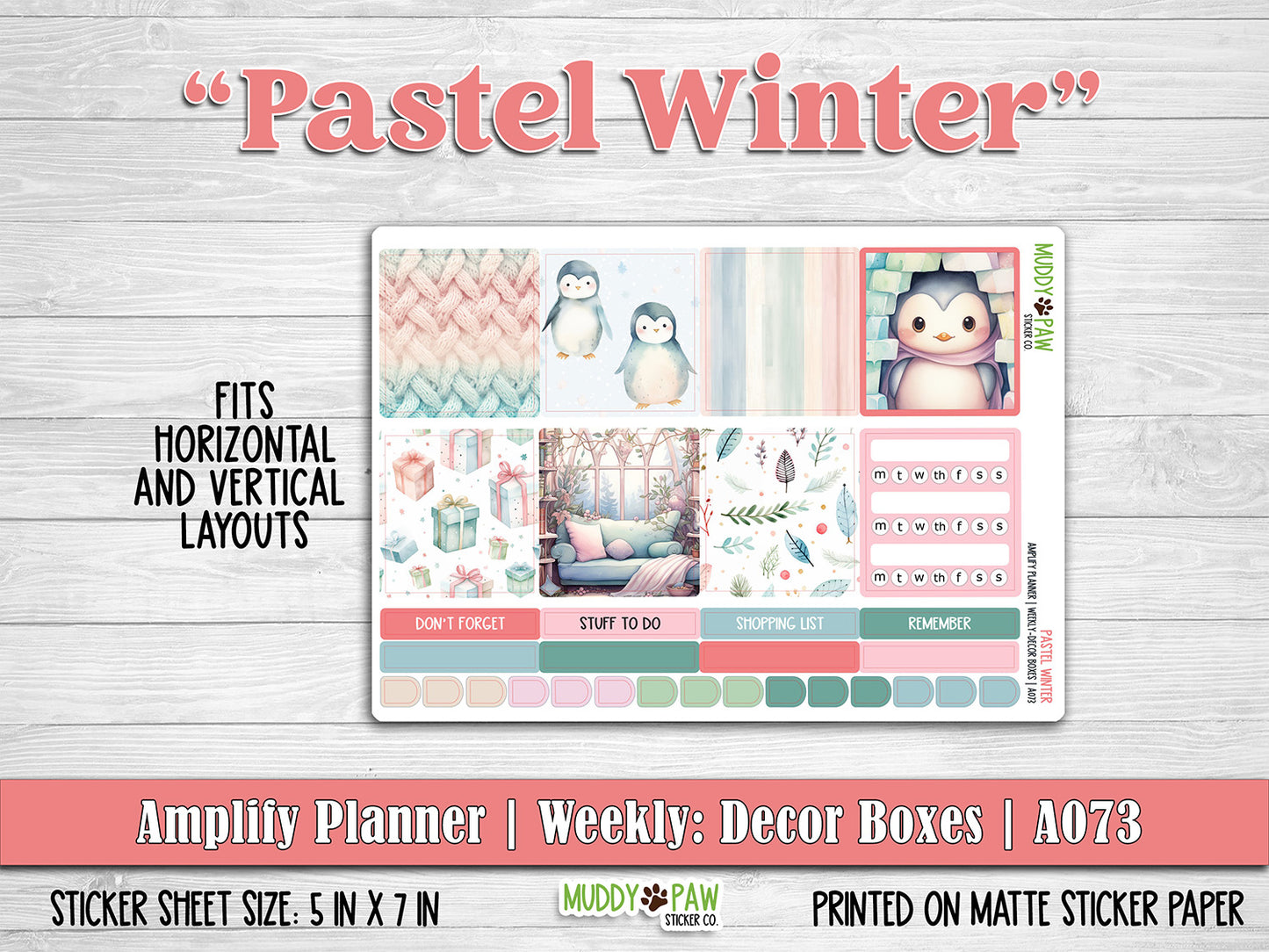 AMPLIFY PLANNER | Pastel Winter | A073