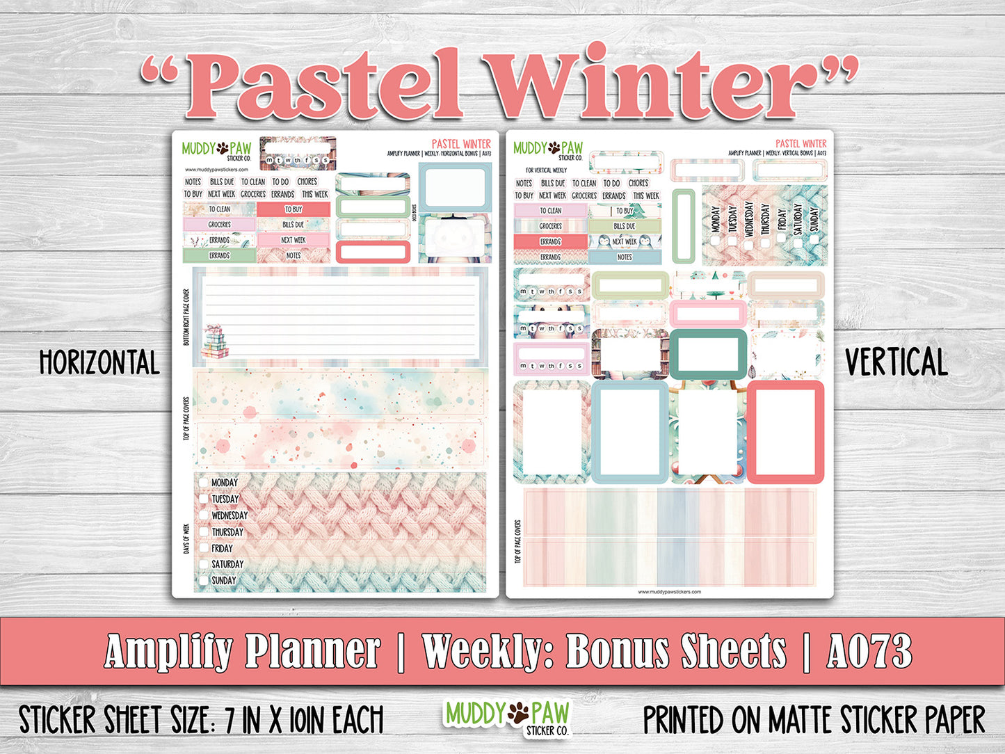 AMPLIFY PLANNER | Pastel Winter | A073