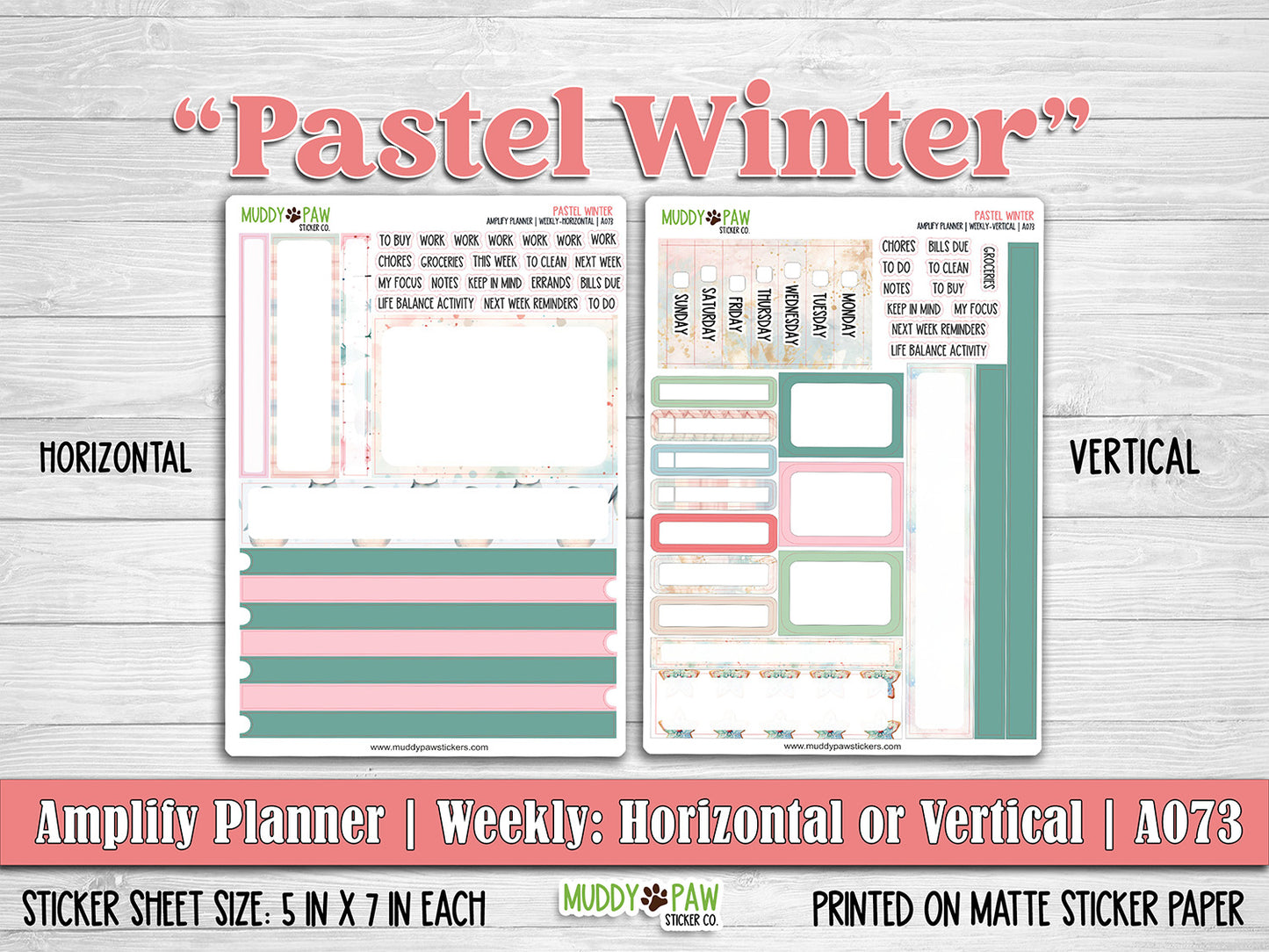 AMPLIFY PLANNER | Pastel Winter | A073