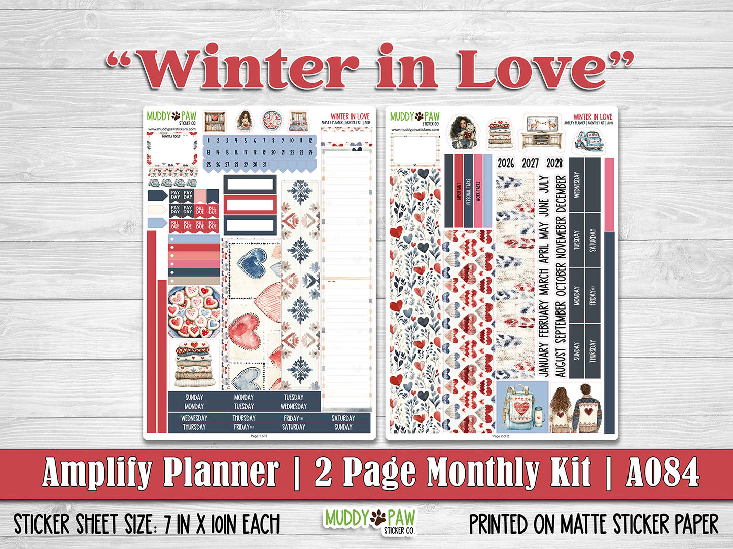AMPLIFY PLANNER | Winter in Love | A084