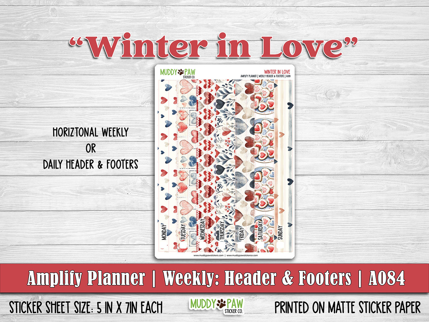 AMPLIFY PLANNER | Winter in Love | A084