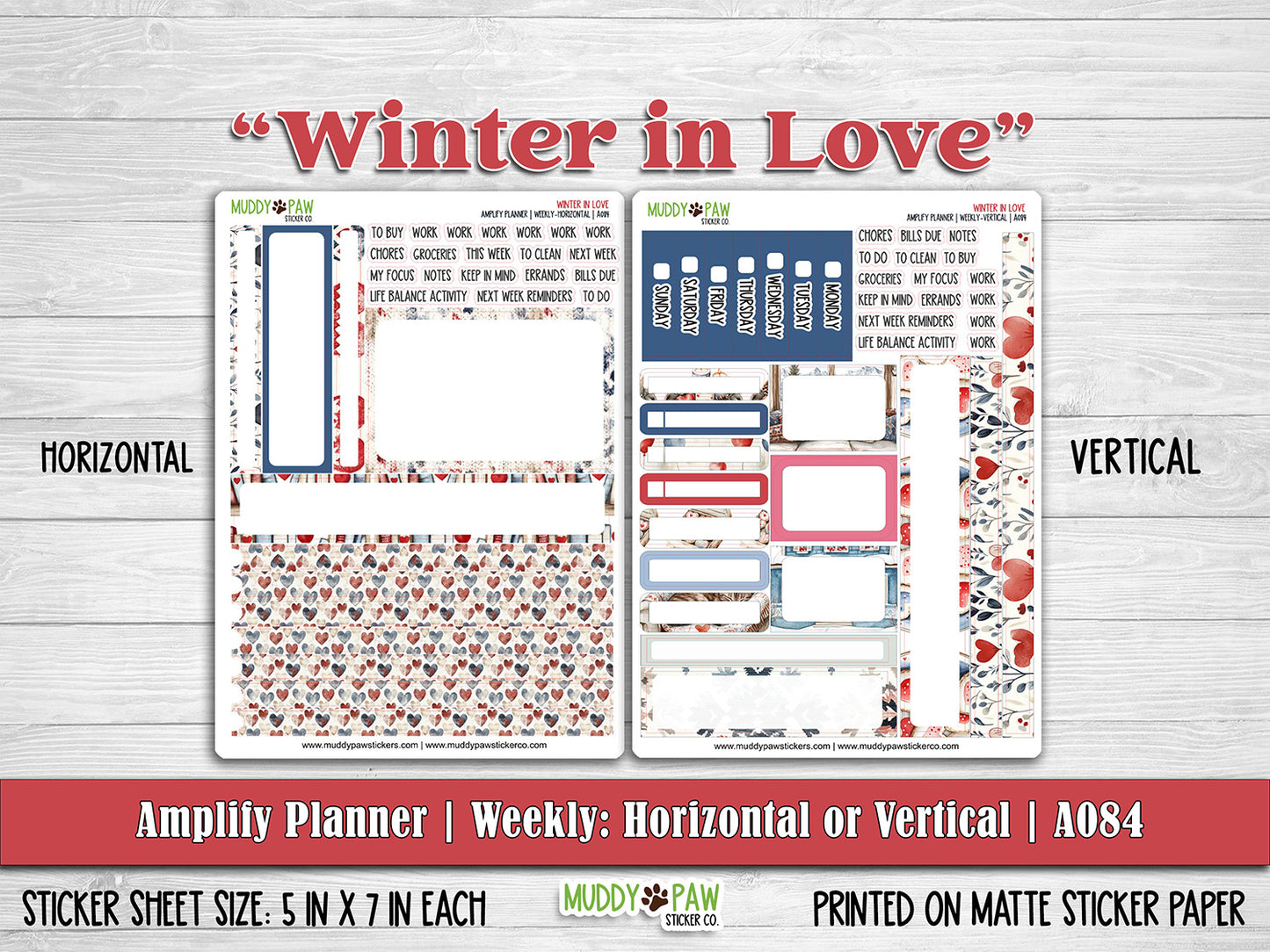 AMPLIFY PLANNER | Winter in Love | A084