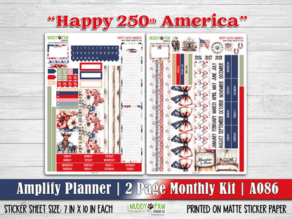 AMPLIFY PLANNER | Happy 250th America | A086