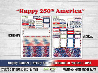 AMPLIFY PLANNER | Happy 250th America | A086