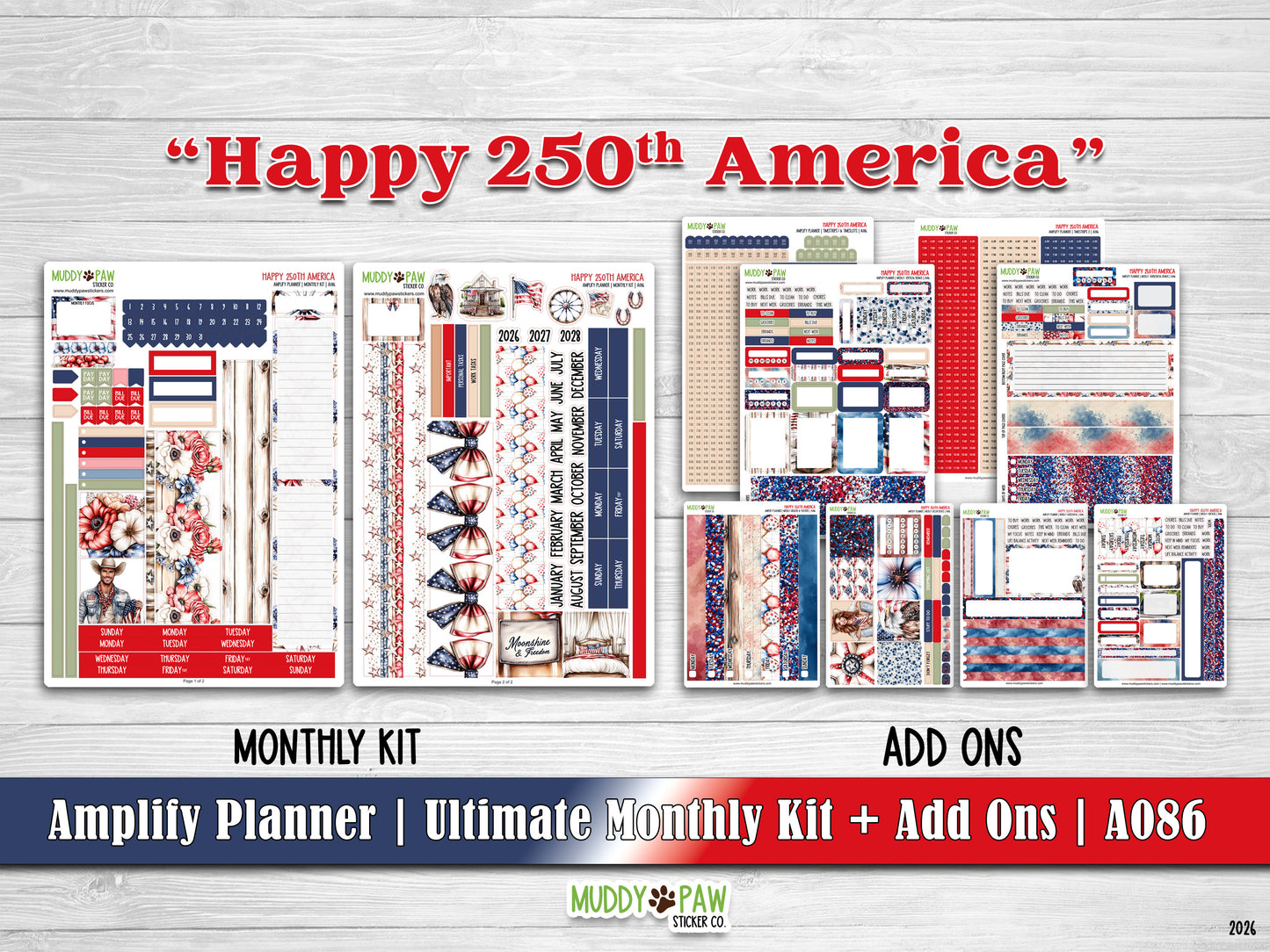 AMPLIFY PLANNER | Happy 250th America | A086