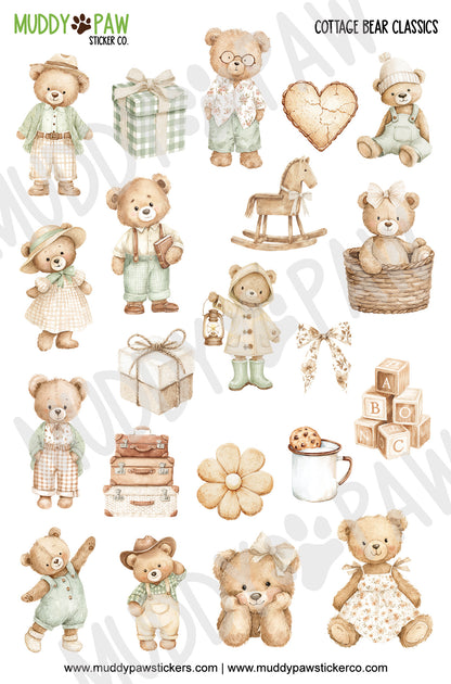 Cottage Bear Classics | Sticker Sheet
